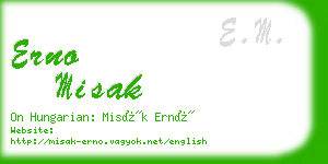 erno misak business card